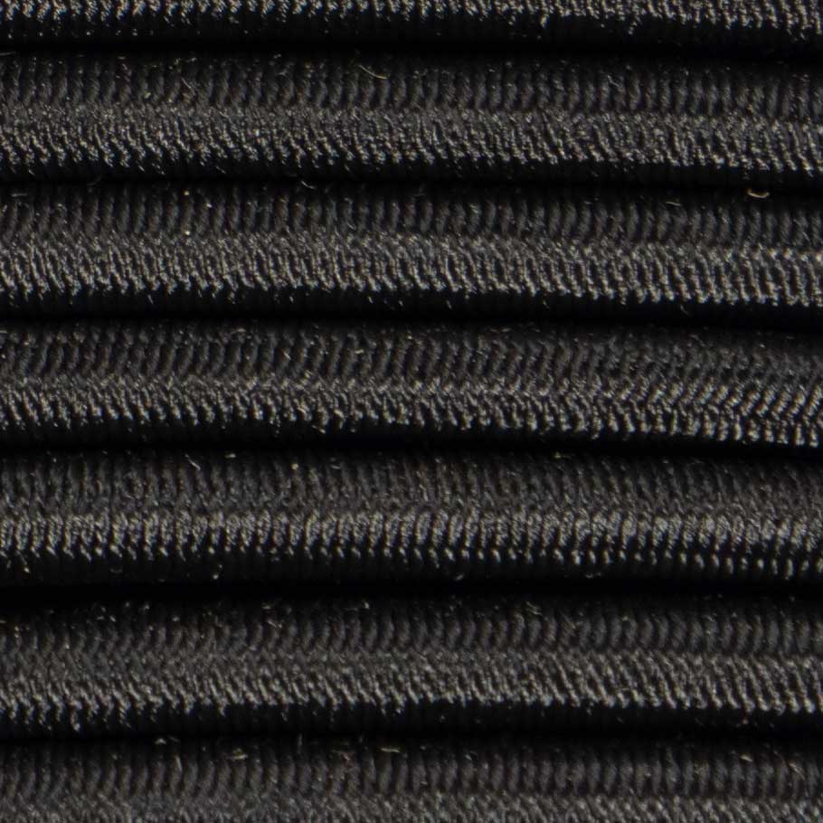 3/16''-5mm Black Polyester Shock Cord - Spool (500')