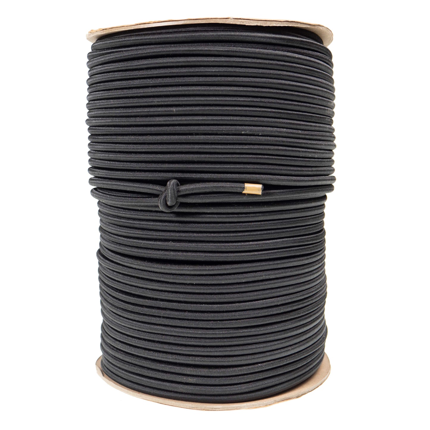 1/4''-6mm Black Polyester Shock Cord - Spool (500')