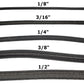 3/8''-9mm Black Polyester Shock Cord 100 ft