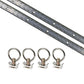 6 Piece 4 foot L Track Tie Down System Aluminum image 1 of 9