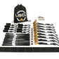 6' Double Motorcycle L-Track Tie Down System Kit | Black Aluminum L-Track