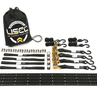 8' Motorcycle L-Track Tie Down System Kit | Black Aluminum L-Track