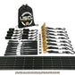8' Double Motorcycle L-Track Tie Down System Kit | Black Aluminum L-Track