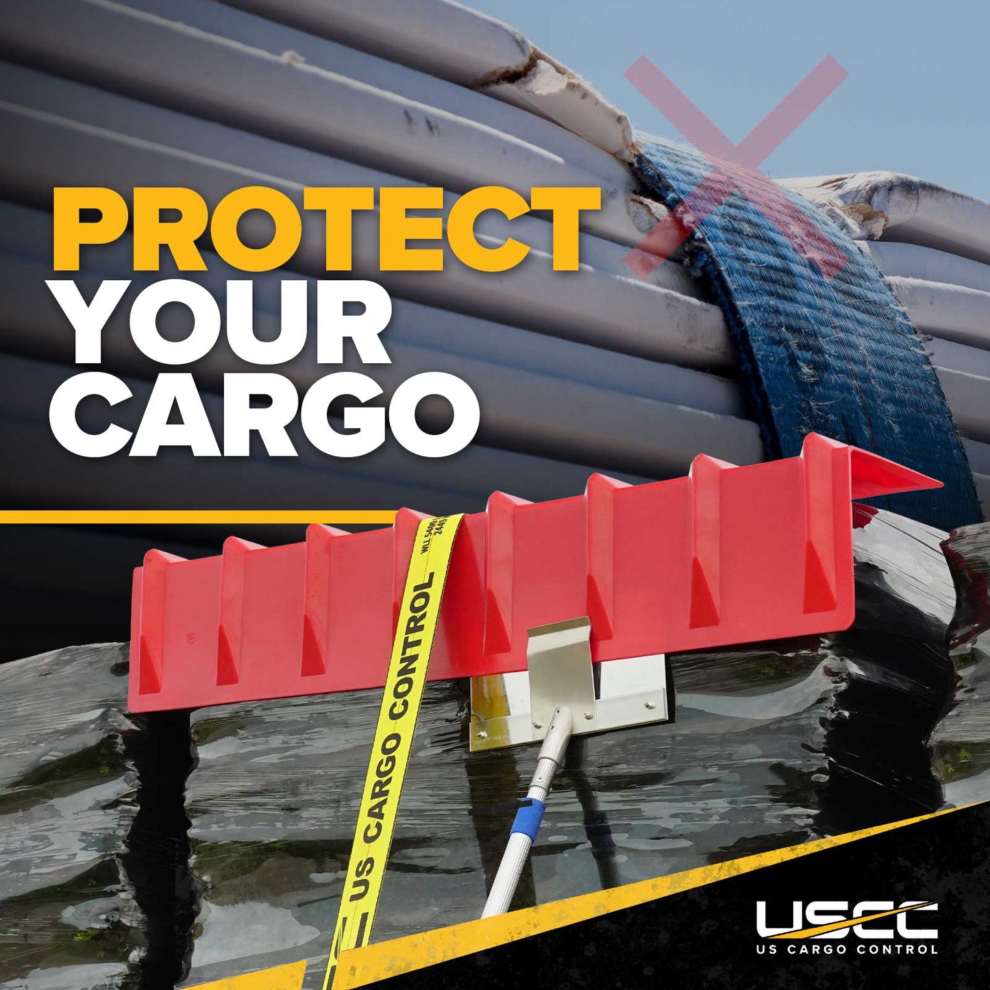 48" Cargo Corner Protector | Red Plastic