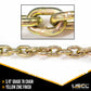 3/8" x 34" Chain Extension w/ 3" D-Ring - 20,000 lbs. BS