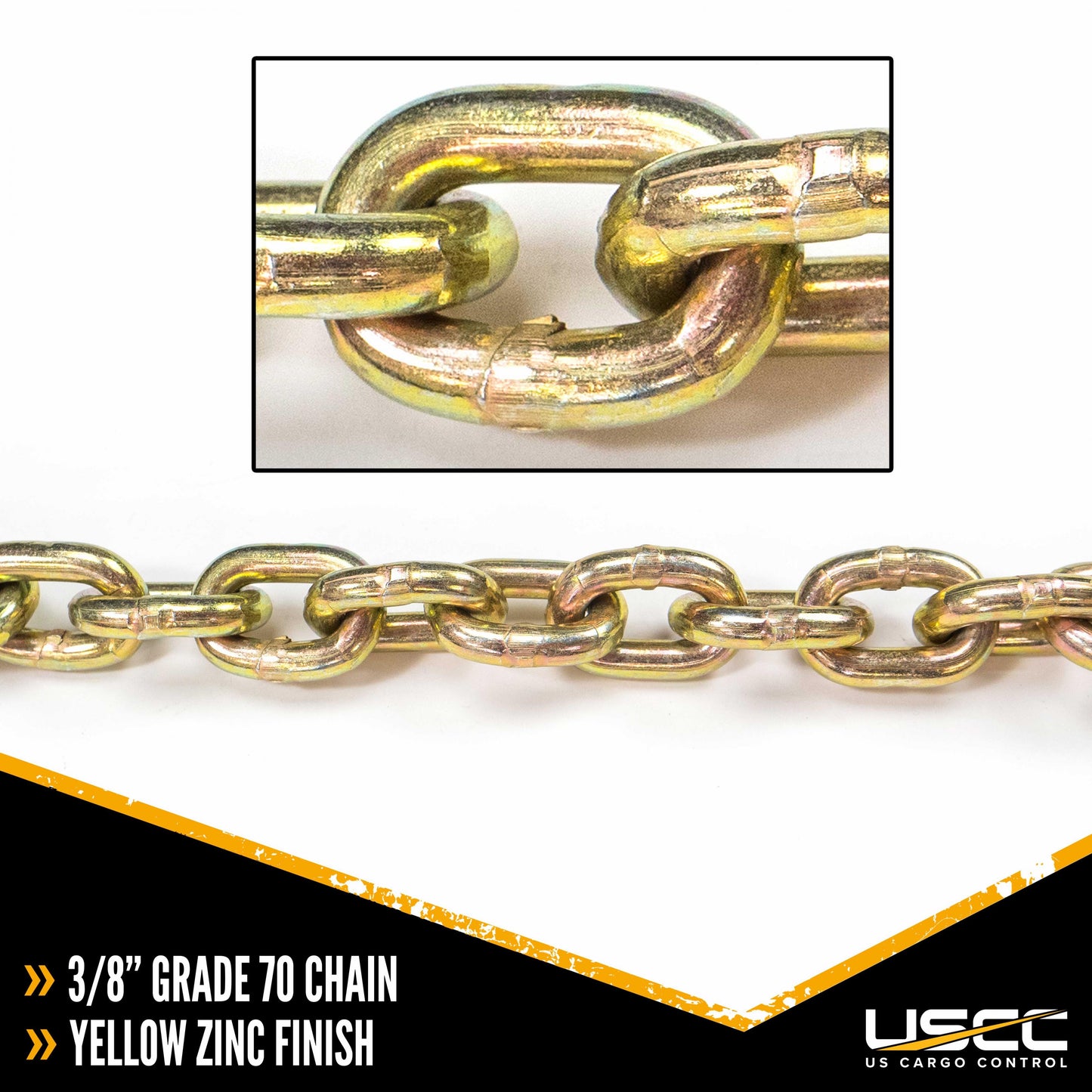 3/8" x 34" Chain Extension w/ 3" D-Ring - 20,000 lbs. BS