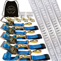 E Track Car Tie Down Straps for Trailers Kit