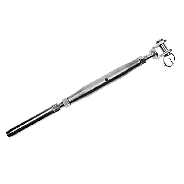 3/4" (1/2" cable) - Jaw & Swage Stud Stainless Steel Turnbuckle