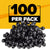 6'' Black Ball Bungees (bundle of 100)