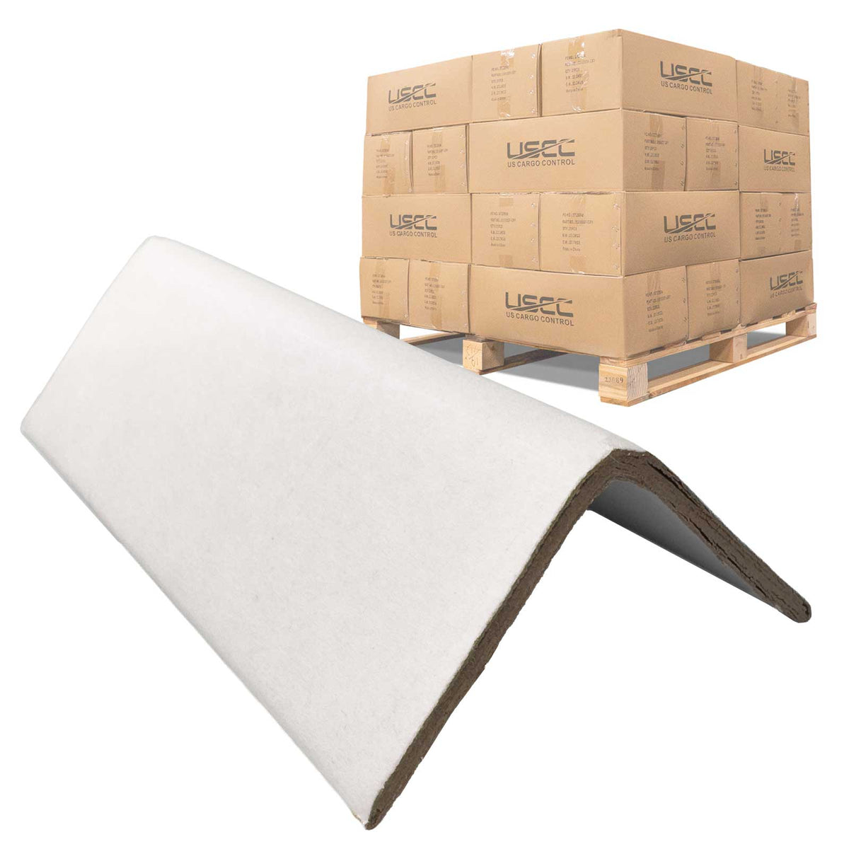 Light-Duty Cardboard Strapping Protectors | .120" Thick, 2" x 2" x 6", 19,440-Pack (Pallet)