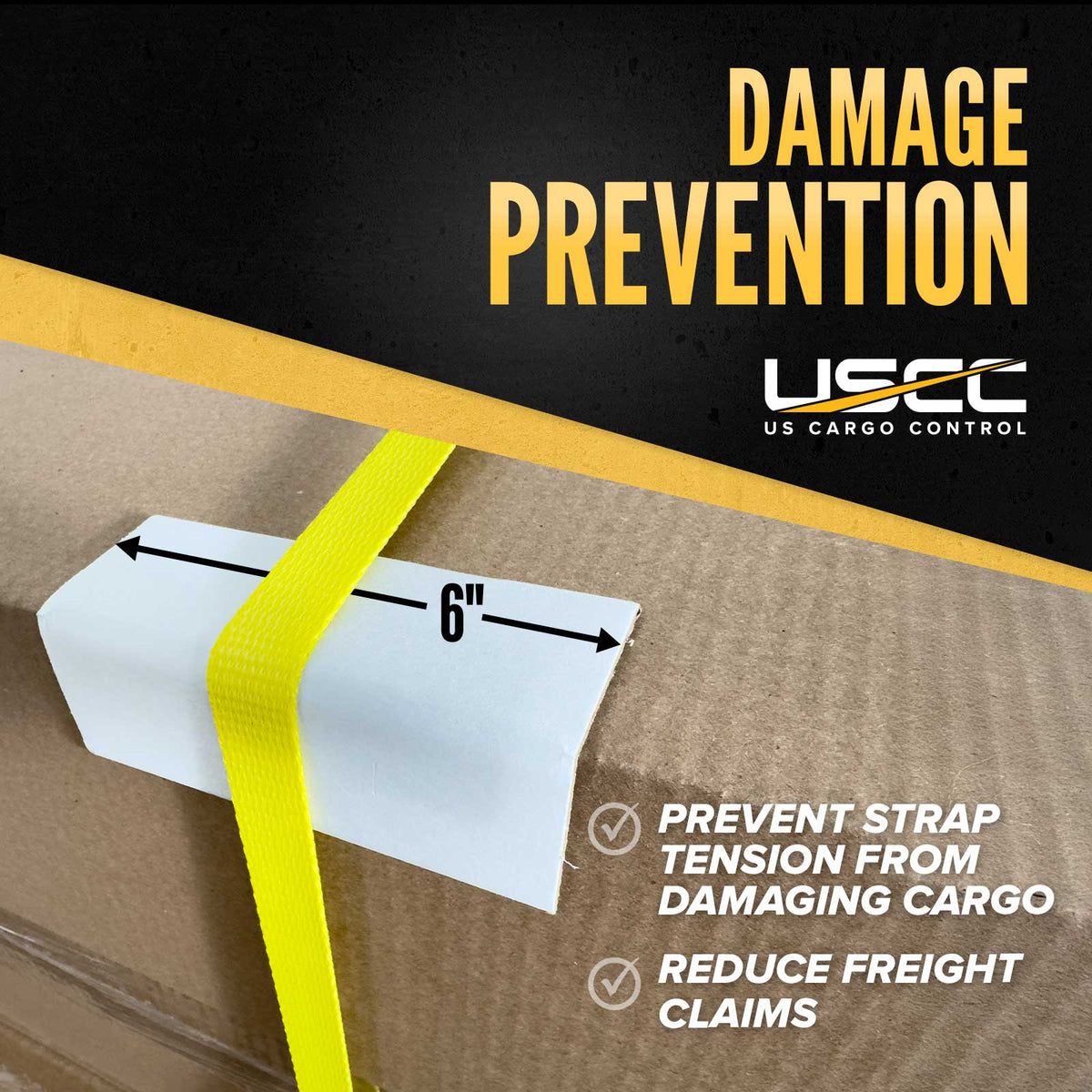 Light-Duty Cardboard Strapping Protectors | .120" Thick, 2" x 2" x 6", 800-Pack