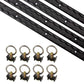 4' L Track Tie Down System Kit | Black Aluminum L-Track | 2-Pack