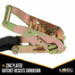 1" x 10' Ratchet Strap with S-Hooks - Motorcycle Ratchet Strap