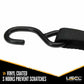 1" x 10' Ratchet Strap with S-Hooks - Motorcycle Ratchet Strap