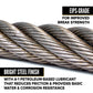 1/4" 6x19 Bright Wire Rope - EIPS IWRC | 500' Coil - Domestic