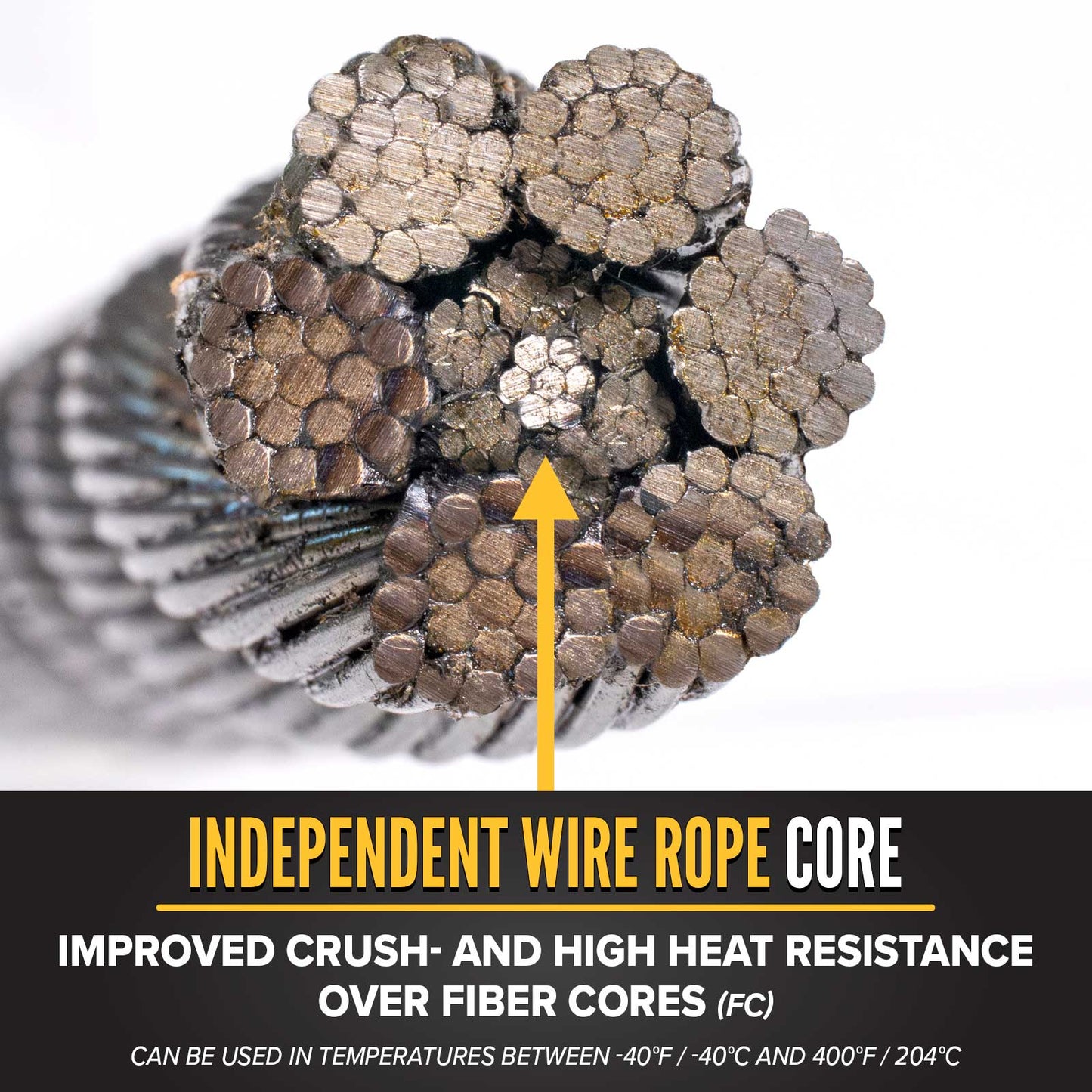 1/2" 6x19 Bright Wire Rope - EIPS IWRC | Linear Foot - Domestic