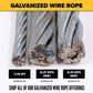 3/4" 6x19 Galvanized Wire Rope - EIPS IWRC | 500' Coil - Domestic
