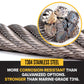 3/4" type 304 stainless steel wire rope is corrosion resistant