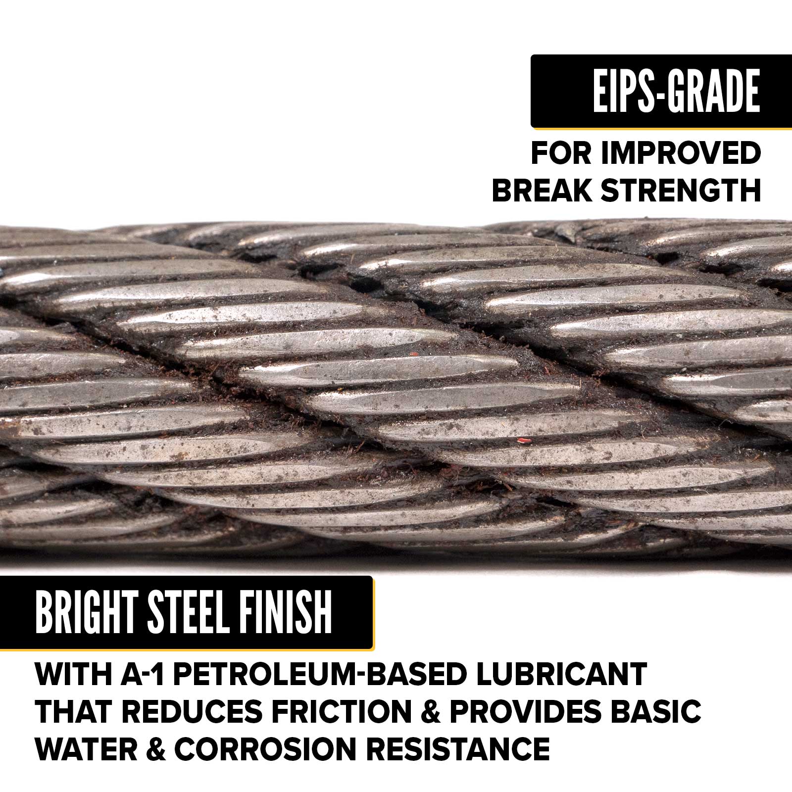 7/8" EIPS grade bright wire rope cable