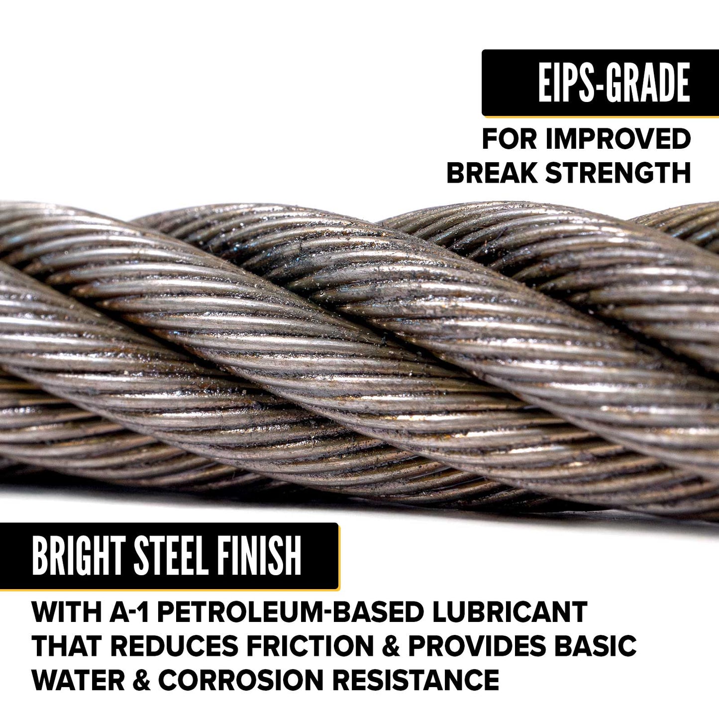 1-1/4" 6x37 Bright Wire Rope - EIPS IWRC | 5,000' Coil