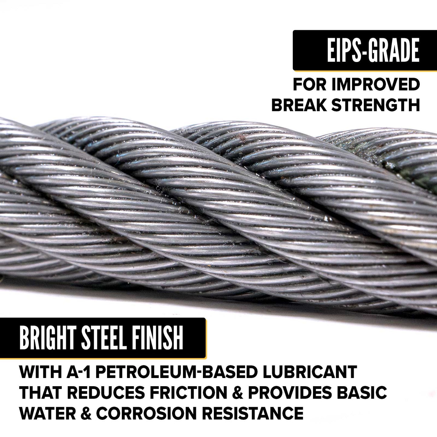 1-1/8" 6x37 Bright Wire Rope - EIPS FC | 2,500' Coil