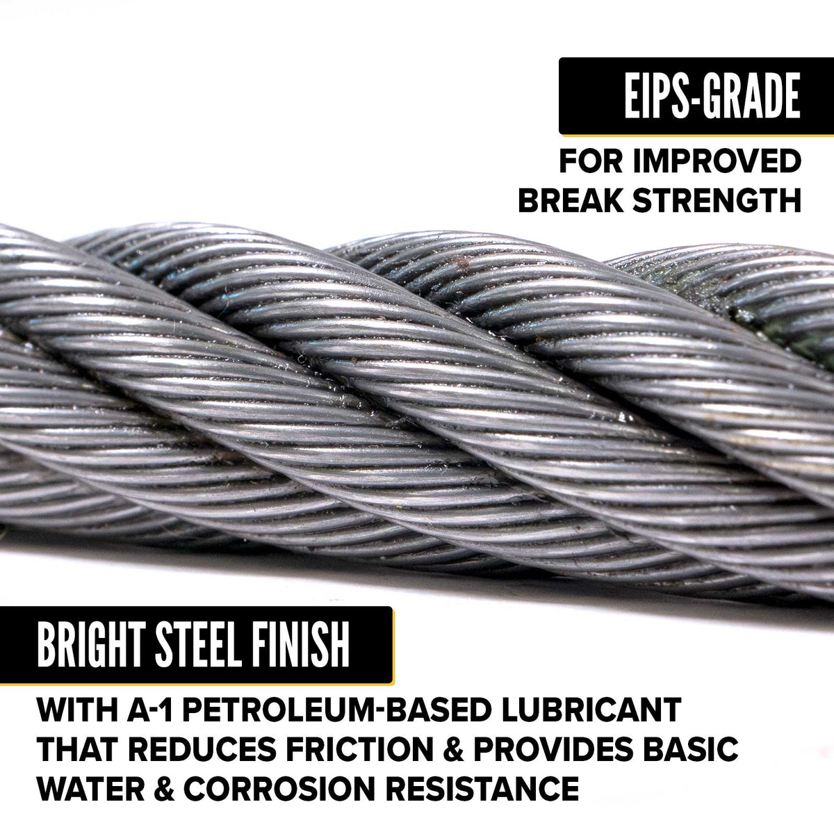 5/8" 6x37 Bright Wire Rope - EIPS FC | 1,000' Coil