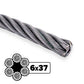 1-1/8" 6x37 Bright Wire Rope - EIPS FC | 5,000' Coil