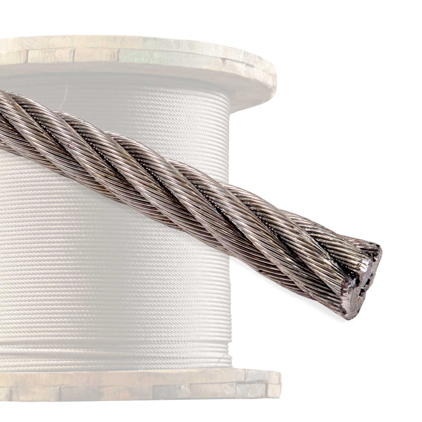 5/8" 6x37 Stainless Steel Wire Rope - Type 304 IWRC | 5,000' Coil