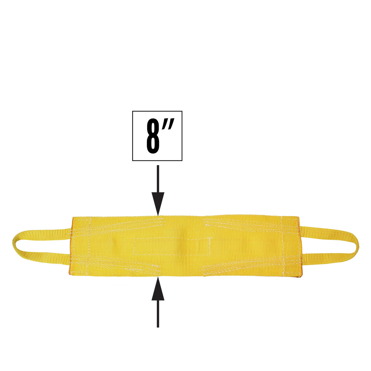 Nylon Lifting Sling - Attached Eye Wide - 8" x  12' - 1-ply