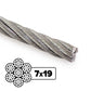 1/4" 7x19 Galvanized Aircraft Cable | 250' Coil - Domestic