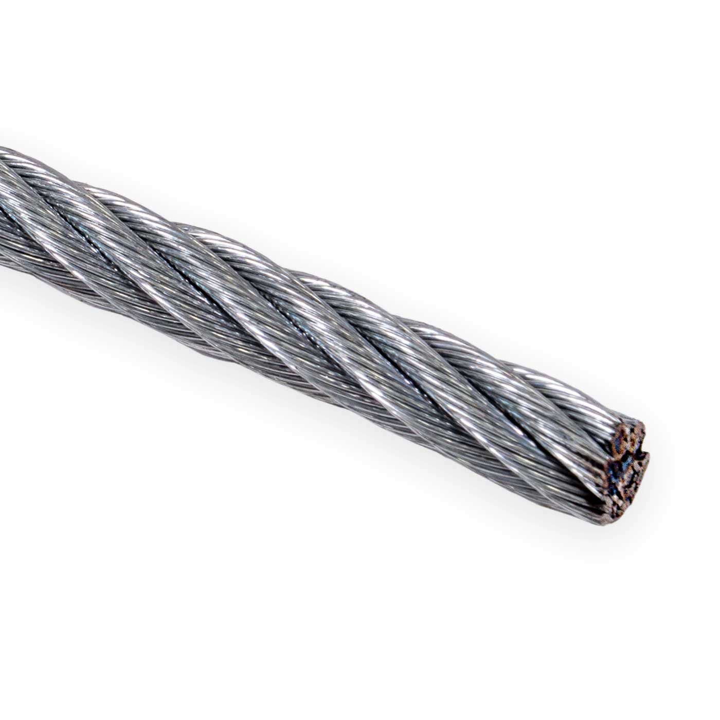 1/4" 7x19 galvanized wire rope IPS