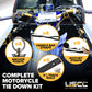8' Motorcycle L-Track Tie Down System Kit | Black Aluminum L-Track