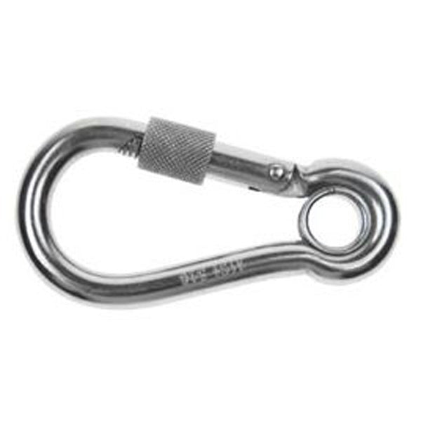 Carabiner w/ Screw Nut & Eyelet SS T316 - 3-3/16" Length