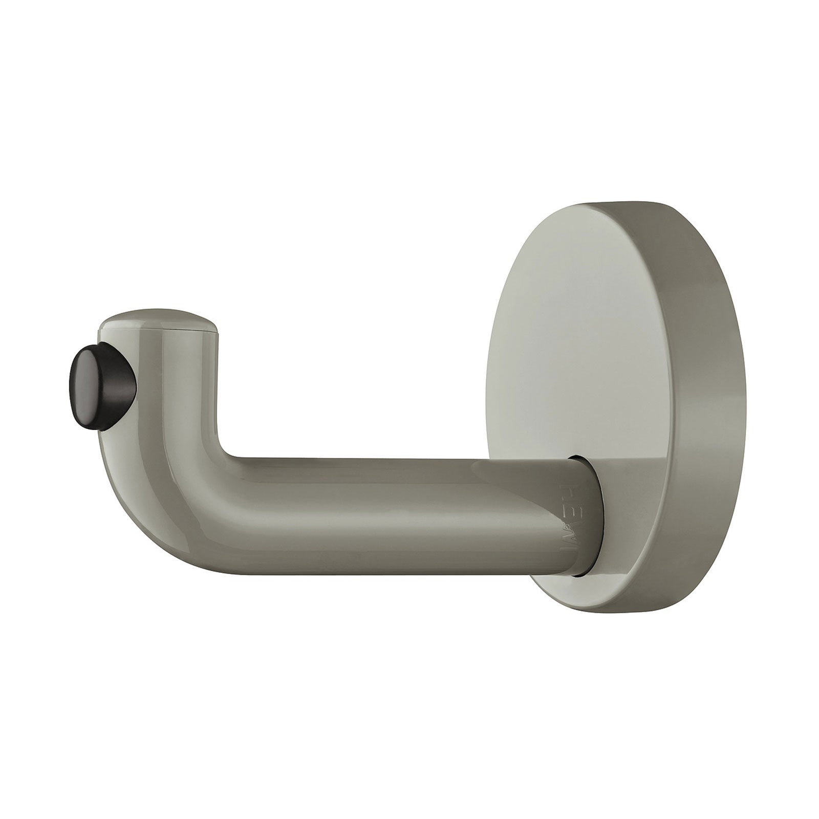 Hafele HEWI Polyamide Hook with Door Buffer - Stone Grey - 2-3/4\