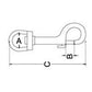 Swivel Eye Bolt Snap - 316 Stainless Steel - 4-3/4" Length