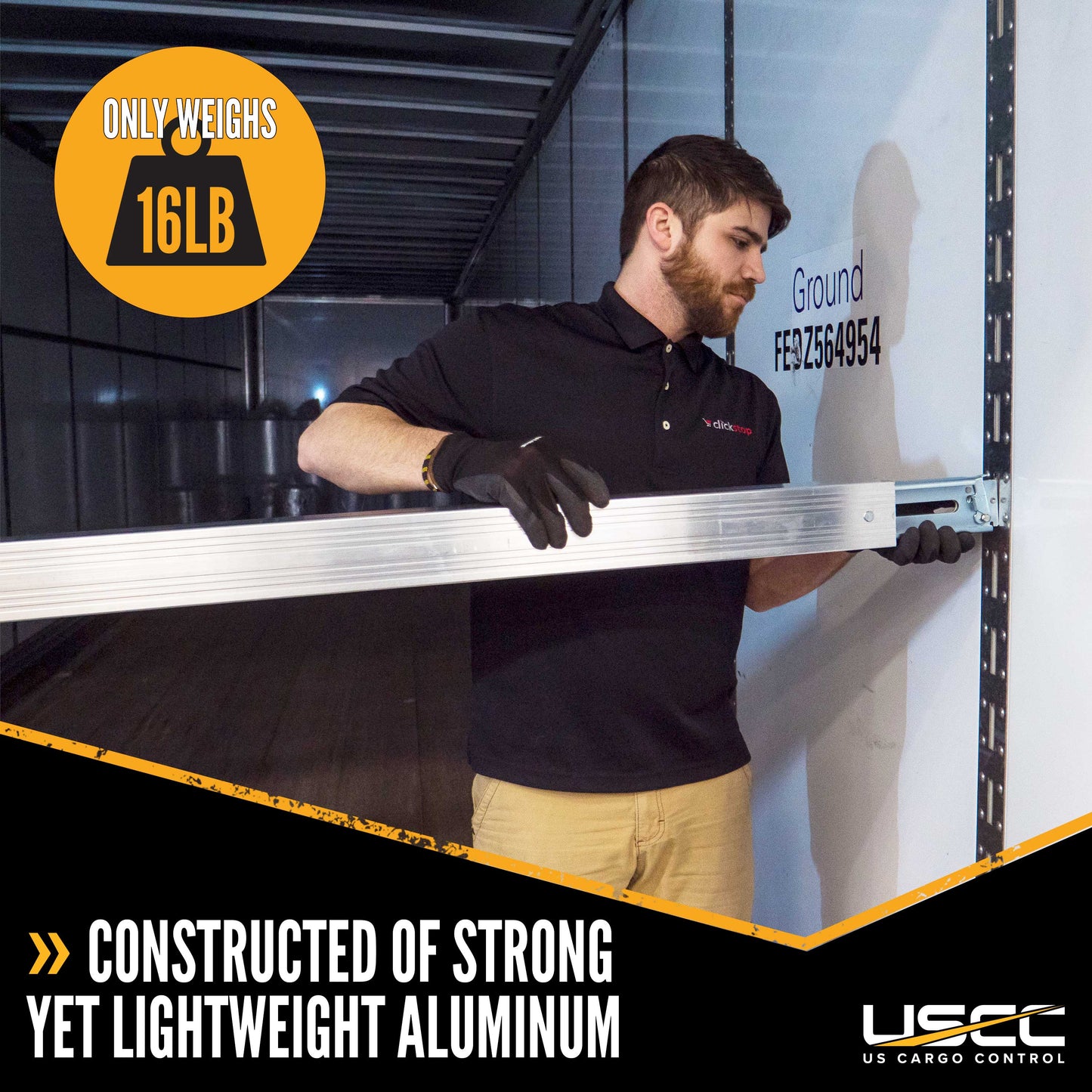 85" - 96" Aluminum E-Track Load Bar with Patented Flat Latch - 2,200 lb Capacity