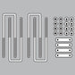 Sturdy-Lite U-Bolt Straight Frame Cab Rack Mounting Kit - 19" Bolts