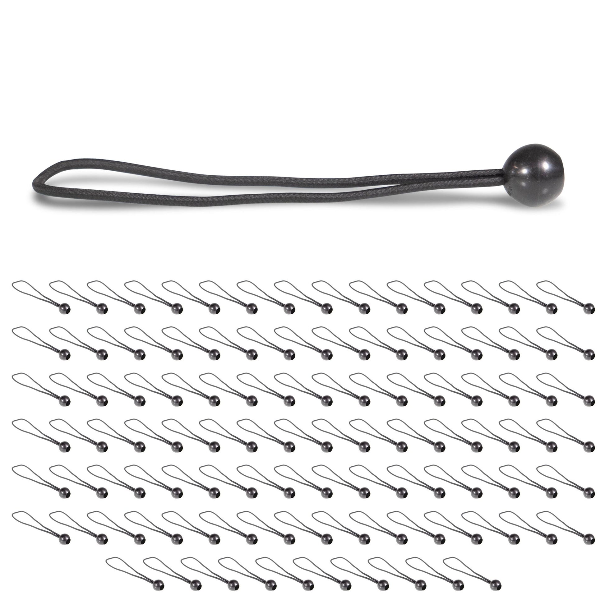 9'' Black Ball Bungees (bundle of 100) image 1 of 7
