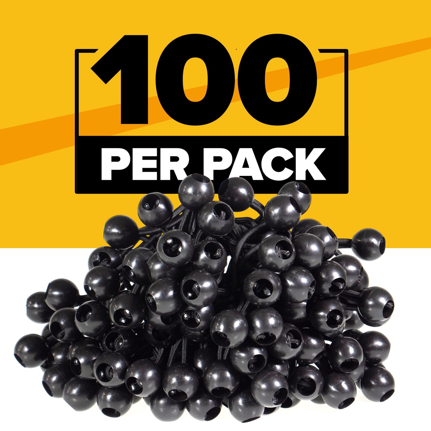 9'' Black Ball Bungees (bundle of 100)
