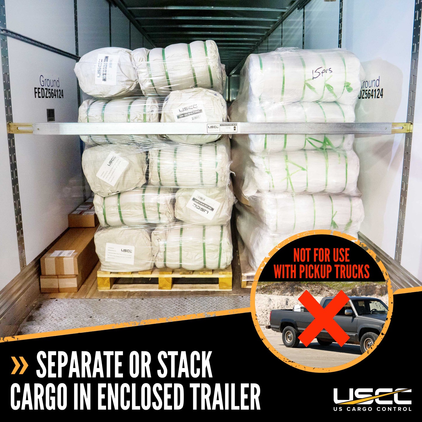 92" - 102" Steel E-Track Load Bar - 1,500 lb Capacity
