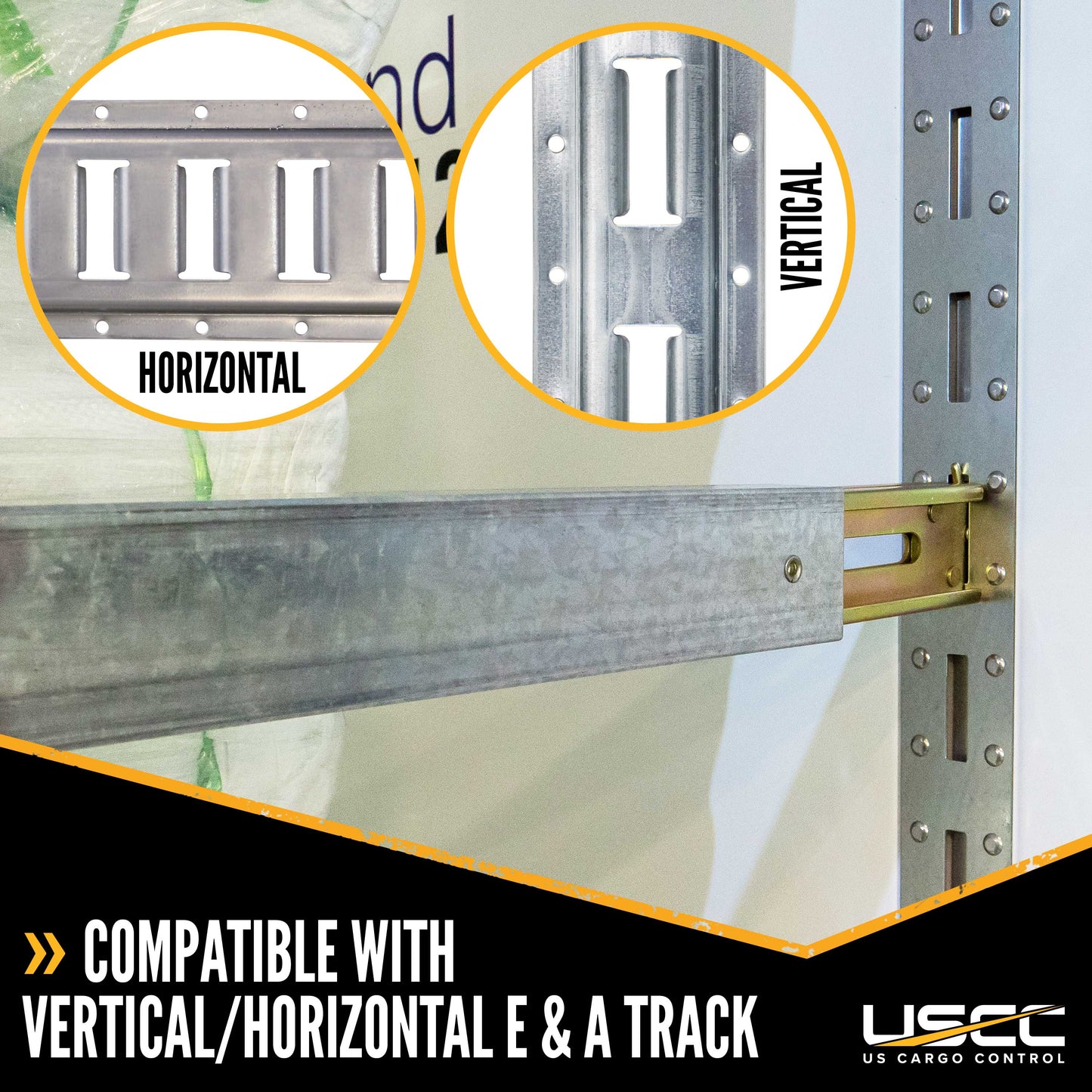 92" - 102" Steel E-Track Load Bar - 1,500 lb Capacity