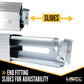 93" - 103" Aluminum E-Track Load Bar with Patented Flat Latch - 2,200 lb Capacity