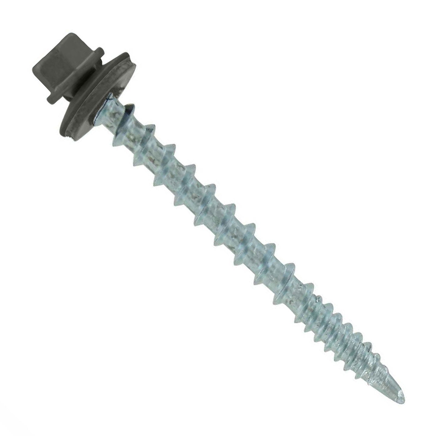 ST Fastening #10 X 2" Kwikseal Woodbinder Metal Roofing Screw - Burnished Slate, Qty. 2,000 Screws - Carton