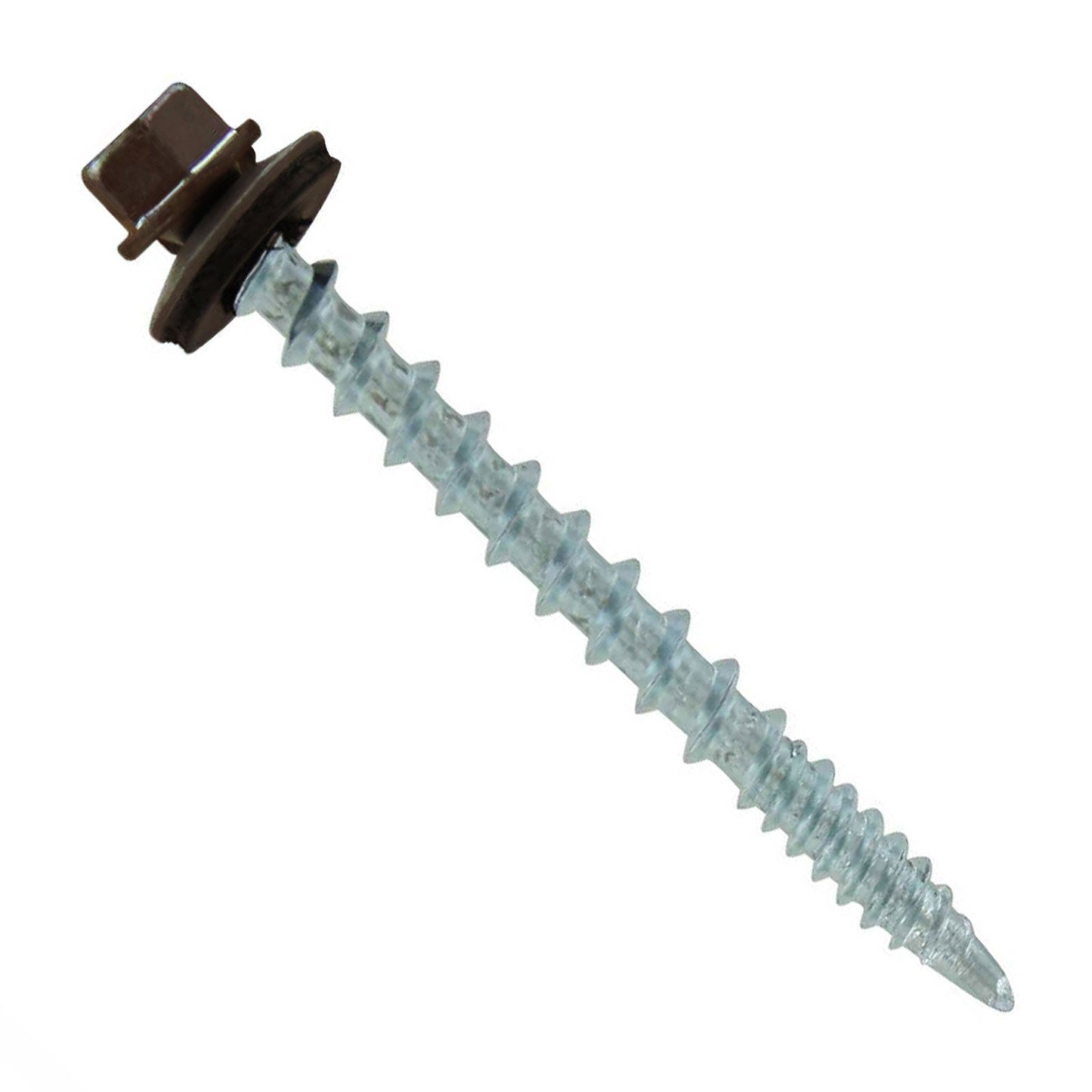 ST Fastening #10 x 2" Kwikseal Woodbinder Metal Roofing Screw - Koko Brown, Qty. 2,000 Screws - Carton