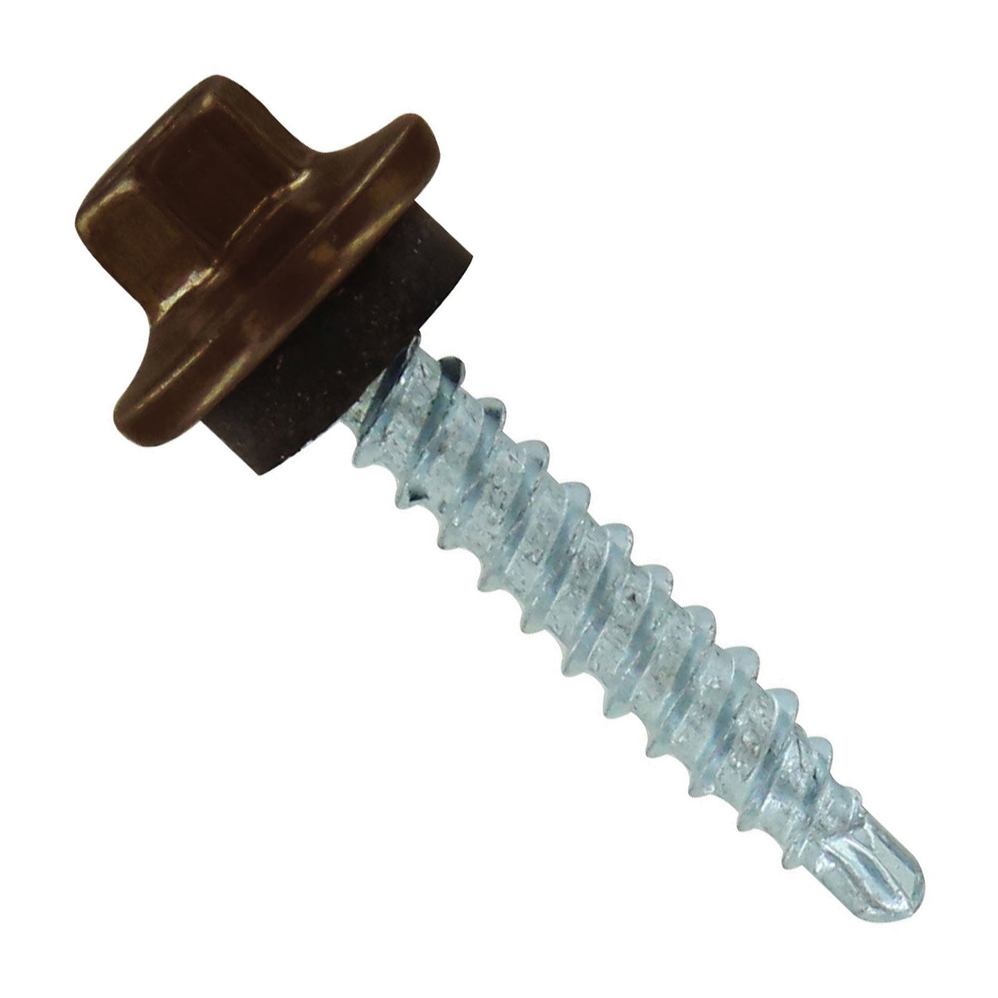 #9 x 1" ST-XL Woodbinder Metal Roofing Screw - Koko Brown