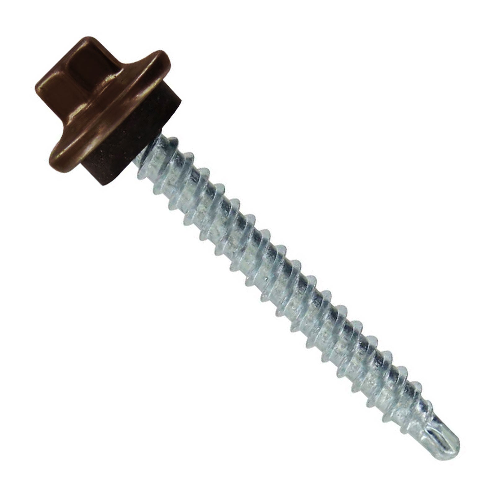 #9 x 1-1/2" ST-XL Woodbinder Metal Roofing Screw - Koko Brown