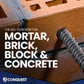 the go-to screw for mortar, brick, block and concrete