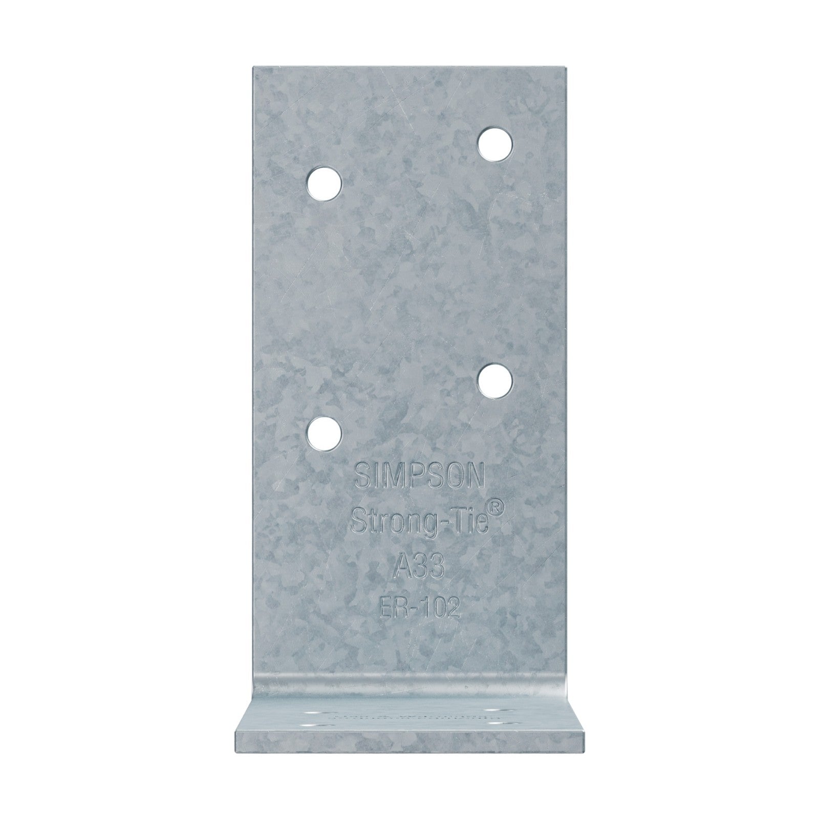 Simpson Strong-Tie A33 Reinforcing Framing Angle Bracket - G90 Galvanized