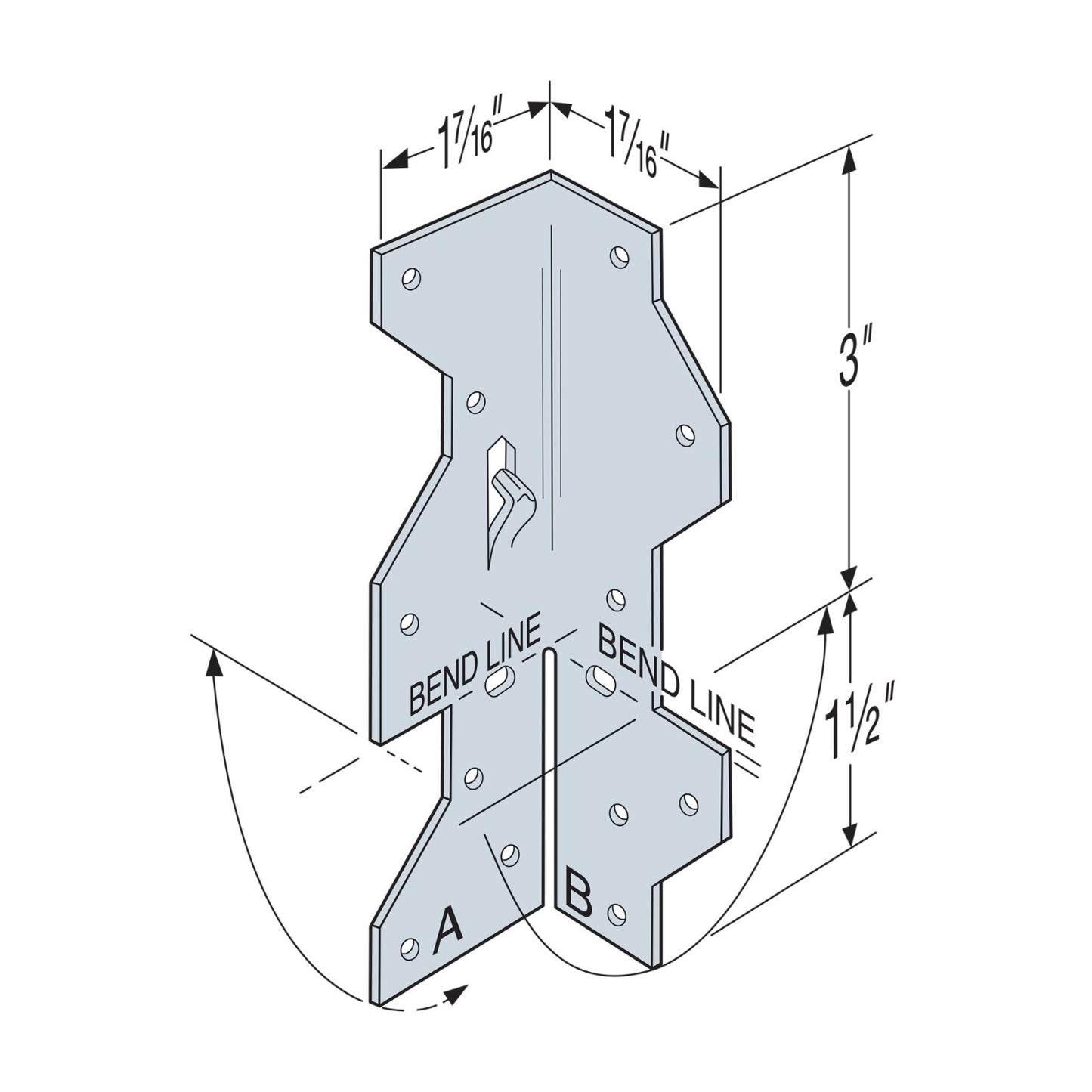 Simpson Strong-Tie A35 Specification Illustration