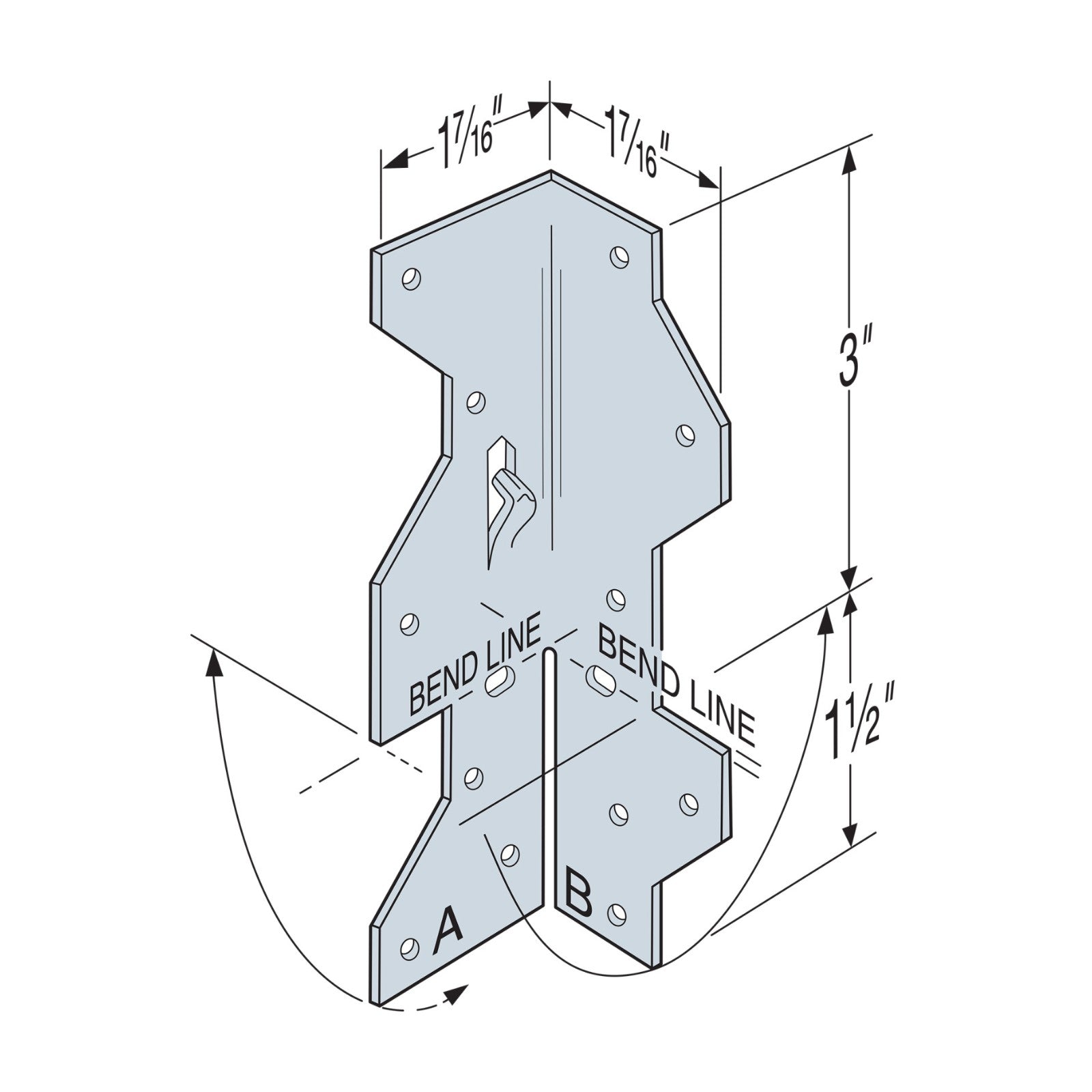 Simpson Strong-Tie A35 Specification Illustration